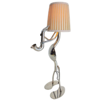 Vintage Saxofonist Tafellamp Rvs Handmade Saxofoon ‘70 Uniek