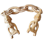 Afrikaanse Houtsnijwerk Bruidsketting Bruiloftsketting thumbnail 1