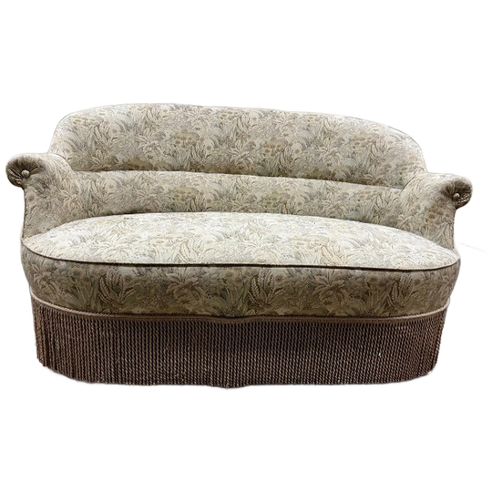 Vintage Tweezit / Fauteuil / Zetel Met Franjes 1