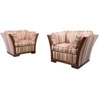 Pair Of Italian Design Lounge Chairs  / Fauteuil From 1980’S