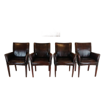 Prachtige Eetkamerstoelen Van Schapenleer (Set Van 4 Stoelen)