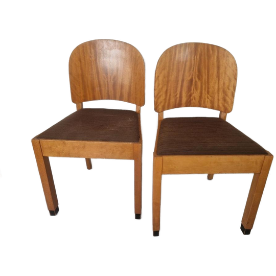 2 Amsterdamse School Art Deco Stoelen. 1