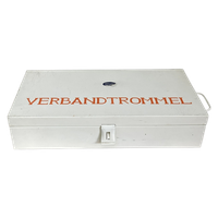 Vintage Grote Metalen Verbandtrommel Blik