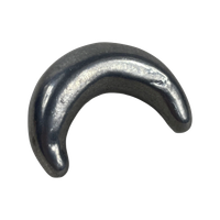 Handmade - Half Moon Shaped Drawer / Door Pull Or Handle - Casted Aluminum (New Old Stock) - Made