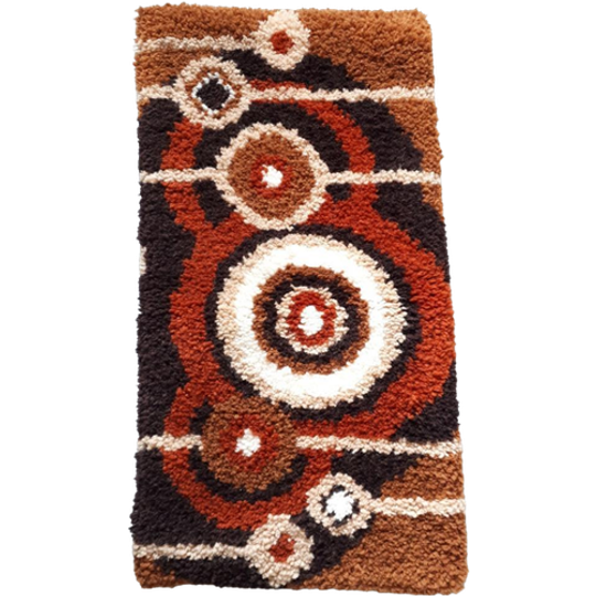 Vintage Wandkleed Smyrna Spaceage 70's Wandkleedje 1