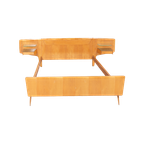 1950’s Mid-century Italian Modern Double Bed Frame From Vittorio Dassi thumbnail 1