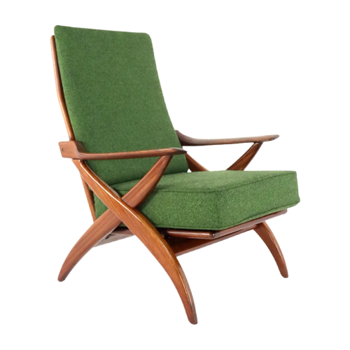 Vintage Topform Fauteuil Groen 'Moordrecht'