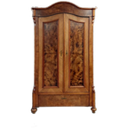 Antieke Noten Houten Art Deco Toogkast/linnenkast Julia thumbnail 1
