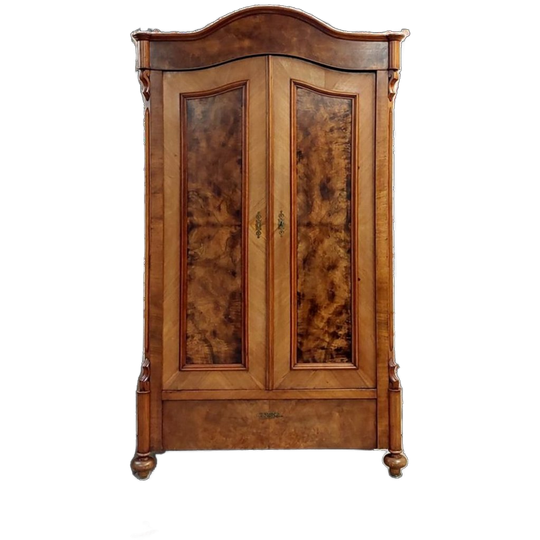 Antieke Noten Houten Art Deco Toogkast/linnenkast Julia 1