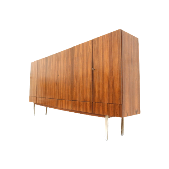 Groot Vintage Palissander Dressoir Met 6 Deuren Uit De Jaren '60 1