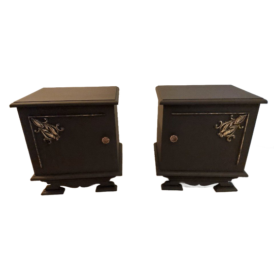Set Restyled Nachtkastjes. Mat Zwart. 1