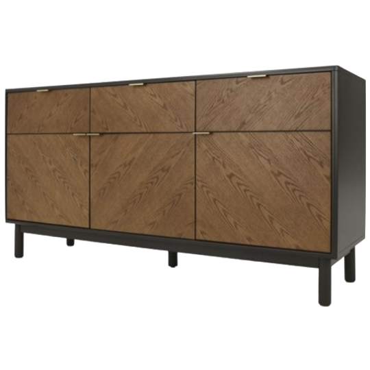 Belgrave Groot Dressoir – Eikenfineer Met Veel Opbergruimte 1