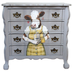 Grijze Ladekast “Koe”, Brocante thumbnail 1