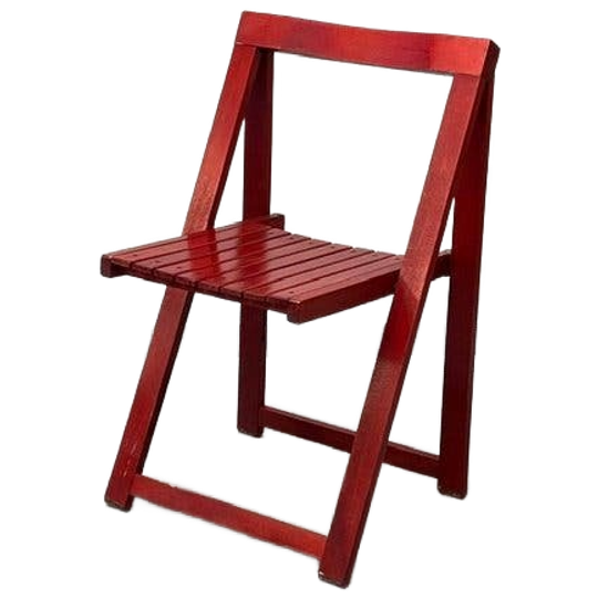 Jaren 70 Klapstoel Aldo Jacober Rood 1