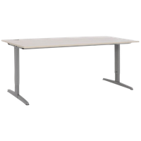 Aspa Bureau, Licht Ahorn Blad, 180 X 90 Cm Hoogte Instelbaar Onderstel