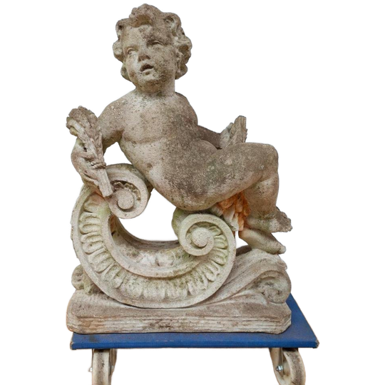 Tuinbeeld Godin Ceres, Tuinornament Putti Of Engel Beton 1