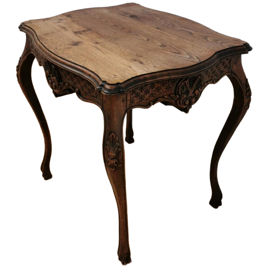 Antiek Frans Bijzettafeltje, Plantentafel, Haltafeltje Tafeltje Hout 1