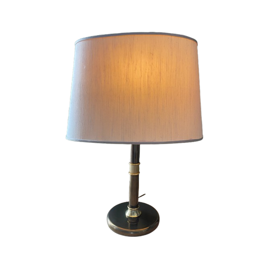 Vintage Regency - Art Deco Lampenvoet Met Kap Koper/messing 1