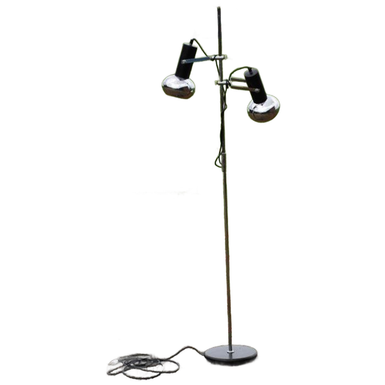 Staande Lamp Met Twee Spots Chrome 1