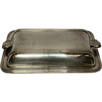 Mappin & Webb Art Deco Verzilverde Dekschaal, 2 Delig | Reliving
