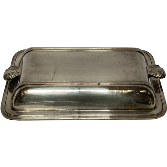 Mappin & Webb Art Deco Verzilverde Dekschaal, 2 Delig | Reliving 1