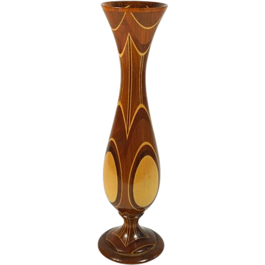 Slanke Hout Gedraaide Vaas 1
