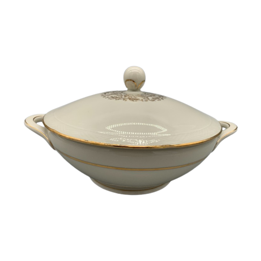 Dekschaal Terrine Bavaria Roomwit/goud 1