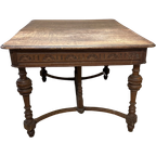 Henri Ii Solid Walnut Dining Table thumbnail 1