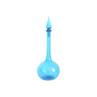 Empoli Glass Genie Bottle Tuscany 1960S