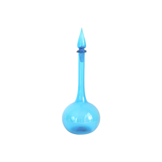 Empoli Glass Genie Bottle Tuscany 1960s 1
