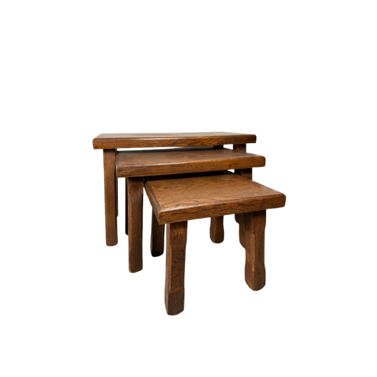 3x Brutalist Nesting Tables 1