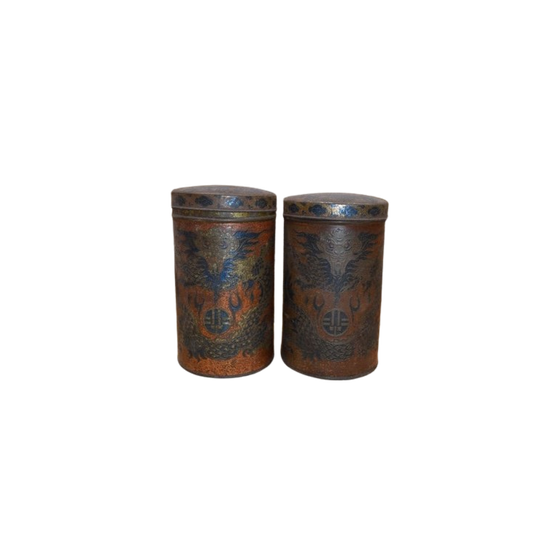 Retro Chinese Blikken Set Van 2 1