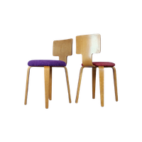 Pair Of Plywood Chairs By Cor Alons 1950'S.