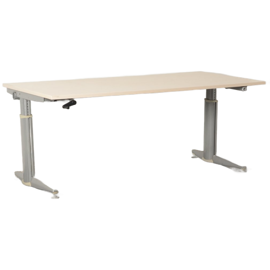 Aspa Bureau, Bladkleur Naar Keuze, 180 X 90 Cm, Hoogte Instelbaar Onderstel D.m.v. Handslinger 1