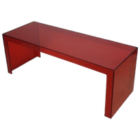 Postmoderne Rood Plexiglas Salontafel 1990s