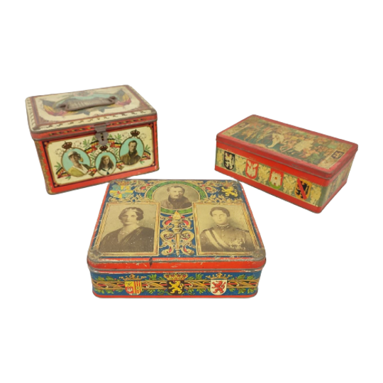 3 Oude Koningshuis Blikken Dozen 1
