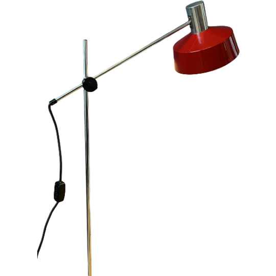 Verstelbare Rode Vloerlamp In Stijl Van Hoogervorst 1