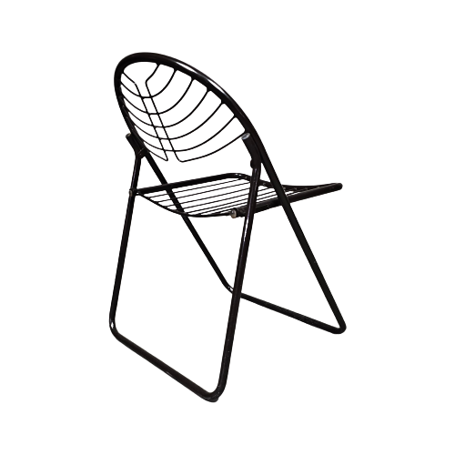Gastone Rinaldi Folding Chair / Black / Italy 1970S
