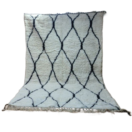 Authentiek Marokkaans Berber Beni Ourain Tapijt 300X200 Cm - 100% Wol, Handgemaakt 1