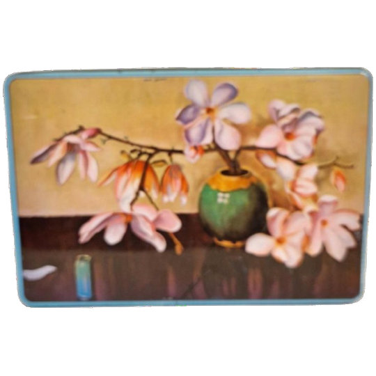 Vintage Van Melle Blik Magnolia Gemberpot Vintage Koektrommel 1