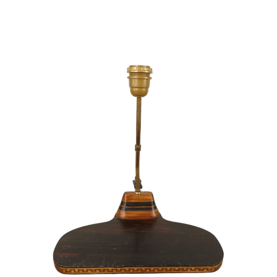 Houten Lampvoet Met Inlegwerk 1