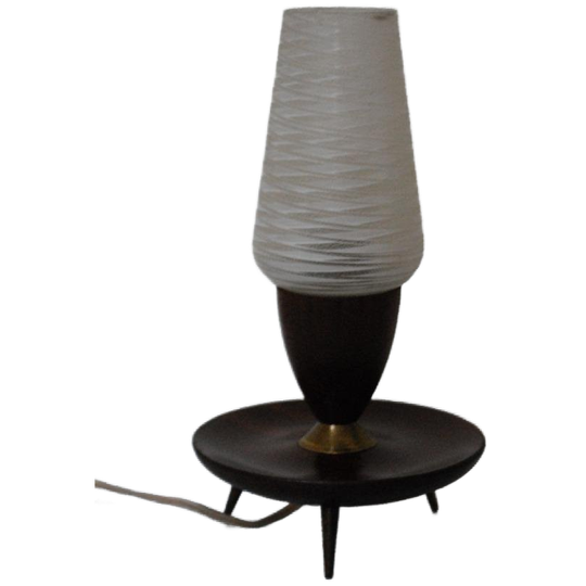 Vintage Deens Tafellampje Jaren 50 Driepoot 1