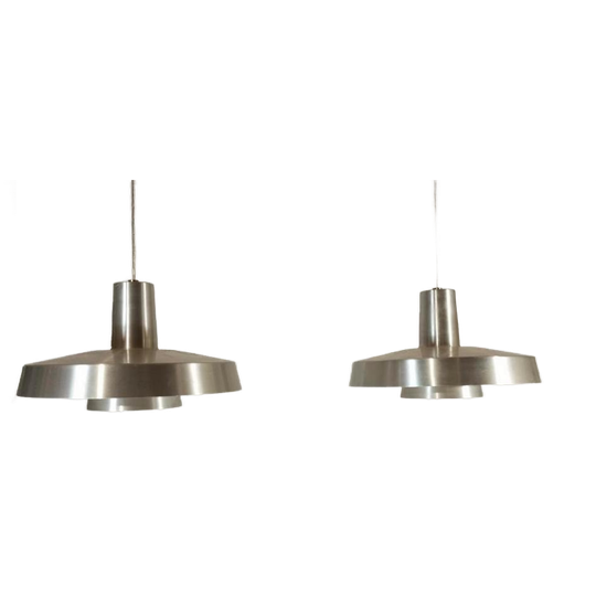 Set Van 2 Vintage Deens Design Hanglampen, Lyfa 1