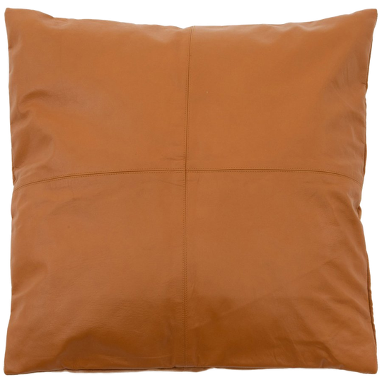 Bazar Bizar | De Four Panel Leather Kussenhoes - Camel - 60x60 1
