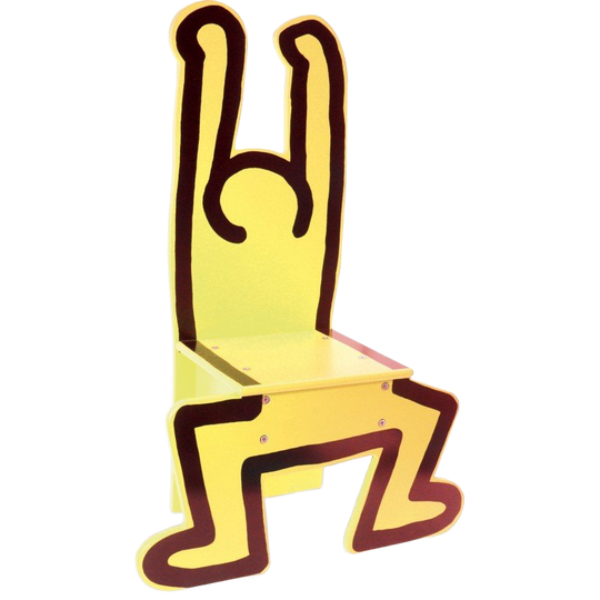 Keith Haring Kinderstoel / Decoratief Object Geel (nieuw!) 1