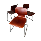 3x Pagholz Flötotto Stoelen – Bruin thumbnail 1
