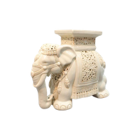 Vintage Plantentafel Keramiek Olifant