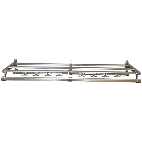 Vintage Aluminium Kapstok Met Hoedenplank – Jaren 70 1