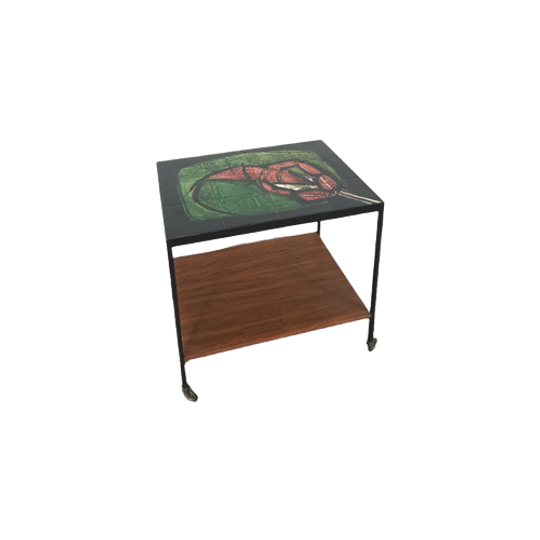 Tafel Keramische Tegels Kreeft, Trolley Vintage 1