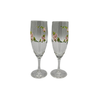 Set Vintage Champagnes Flutes Met Print